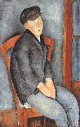 Amedeo Modigliani Young Seated Boy with Cap (mk39) china oil painting artist